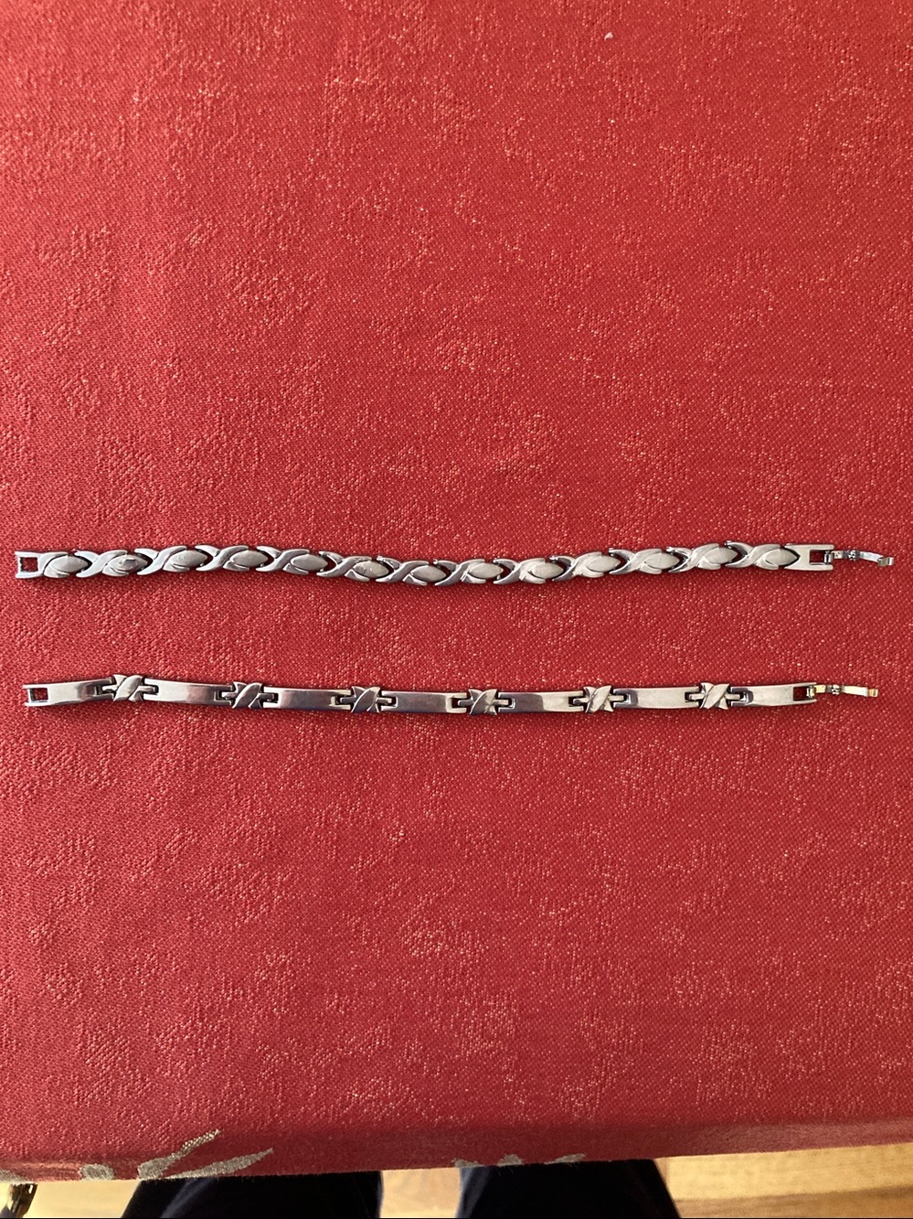 Vtg Greek SilverTone Bracelets(2)